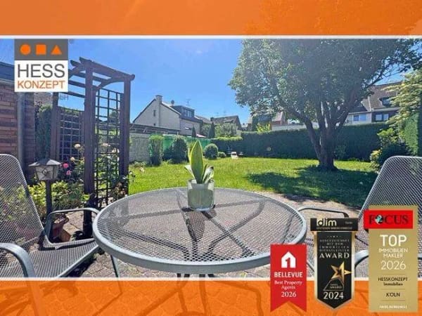 Immobilie in Hürth - PROFI-FILM anschauen: 2-Familienhaus mit großem Innenhof, toller Dachterrasse + 2 Garagen. Das Erdgeschoss sogar vermietet! - Bild 1