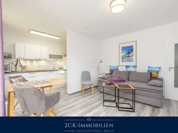 Immobilie in Mönchgut - Middelhagen: 2-Zimmer-Wohnung (39 m²) mit Süd-Terrasse und Garten. Erst- oder Zweitwohnsitz möglich! - Bild 1