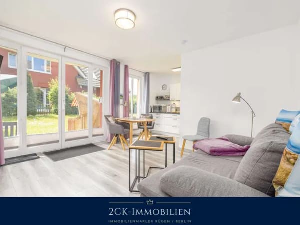 Immobilie in Mönchgut - Middelhagen: 2-Zimmer-Wohnung (39 m²) mit Süd-Terrasse und Garten. Erst- oder Zweitwohnsitz möglich! - Bild 3
