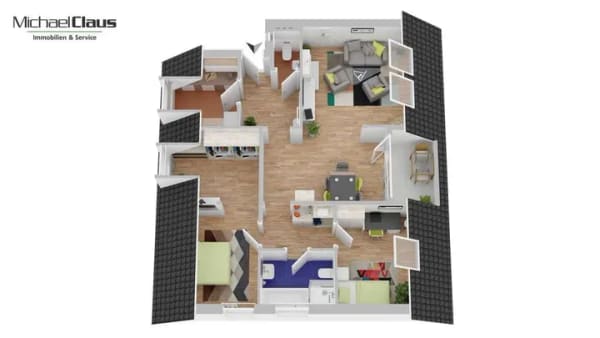 Immobilie in Rösrath - Geräumige 3,5-Zimmer-Wohnung in ruhiger Lage mit großem Gemeinschaftsgarten - Bild 0
