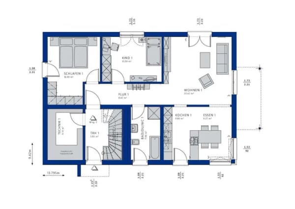 Immobilie in Neuhof - Wohngenuss im Doppel - Bien-Zenker Stadtvilla für individuelle Ansprüche - Bild 3