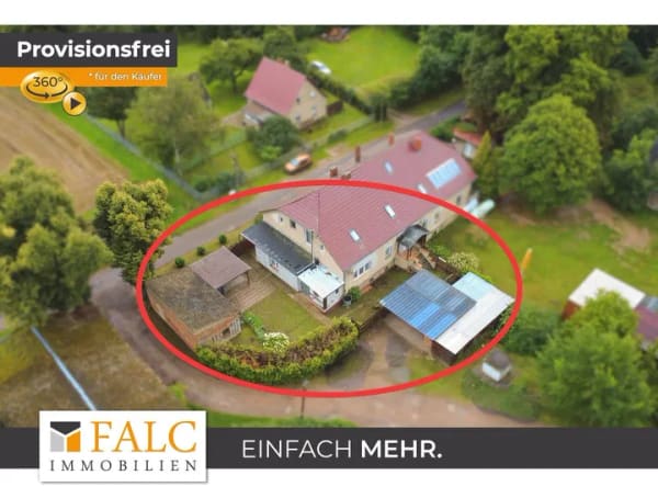 Immobilie in Ziethen - Provisionsfrei: Doppelhaushälfte mit viel Platz, Garten und Gestaltungspotenzial - Bild 0