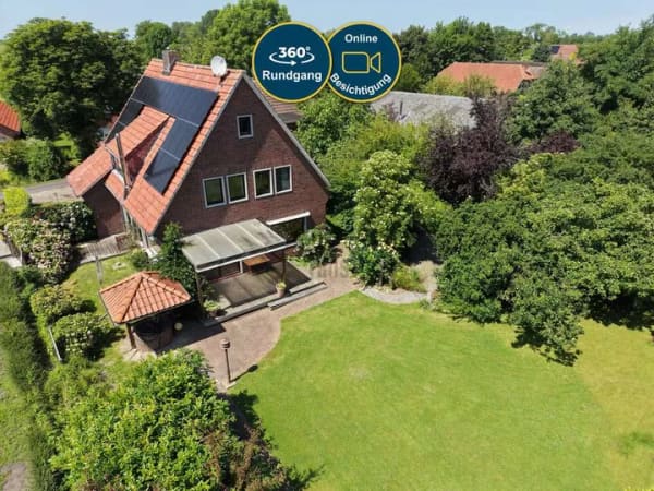 Immobilie in Butjadingen - WOHNEN, ARBEITEN UND GASTRO VEREINT – ANWESEN MIT PV-ANLAGE, EINLIEGERWOHNUNG, BIERGARTEN & HALLEN - Bild 0