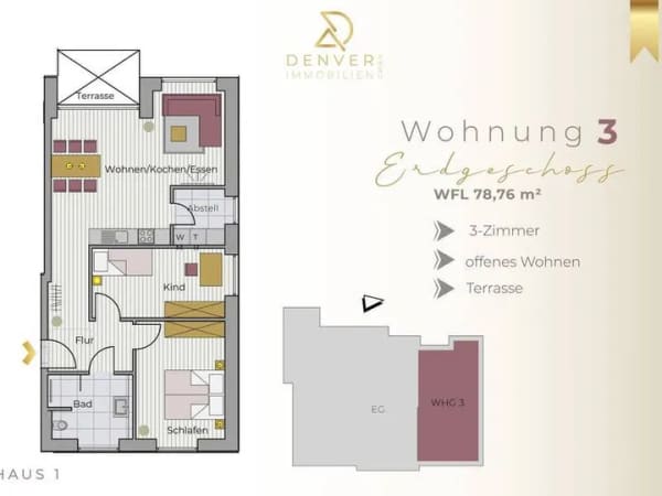 Immobilie in Dinklage - Reserviert: Komfort trifft auf Stil: exklusiver Neubau in Dinklage - 3 Zimmer im EG / KfW40 + QNG - Bild 0