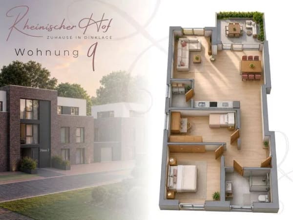 Immobilie in Dinklage - RESERVIERT: Zuhause Ankommen - 3 Zimmer mit Terrasse & Garten in Top-Lage von Dinklage - Bild 0