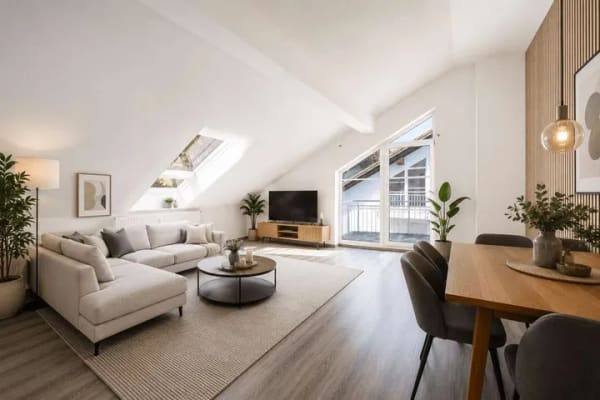Immobilie in Wartenberg - Attraktive 2-Zimmer-Dachgeschosswohnung mit zwei Balkonen und herrlichem Ausblick - Bild 1