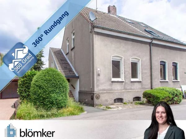 Immobilie in Gladbeck - Blömker! Charmante DHH mit Garten und viel Potenzial für kreative Familien in Gladbeck-Brauck! - Bild 0