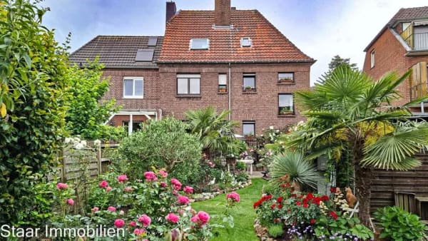 Immobilie in Kleve - Große Doppelhaushälfte mit mediterraner Gartenoase in der Klever Oberstadt - Bild 1
