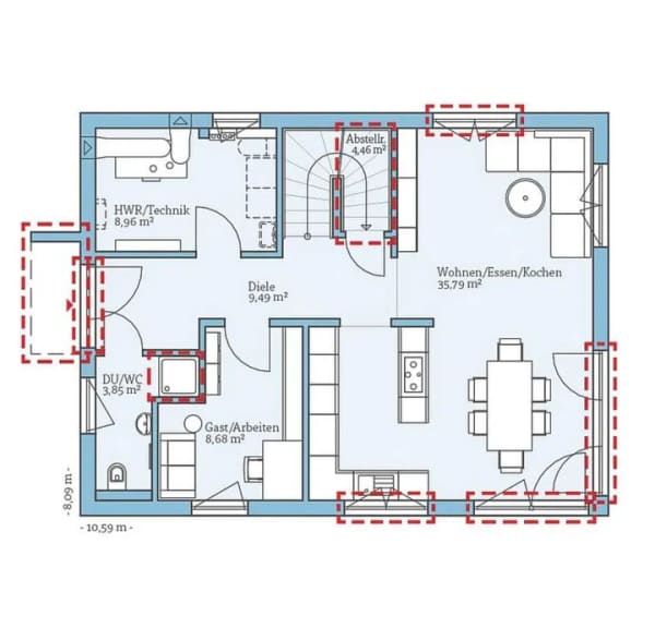 Immobilie in Heek - Exklusive Villa 142 von Hanse Haus - QNG-förderfähig bauen im Baugebiet Pfingsfeld in Heek - Bild 1