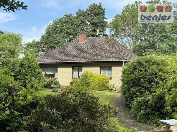 Immobilie in Bruchhausen-Vilsen - Idylle am Süstedter Bach -  Bungalow mit herrlichem Garten - Bild 0