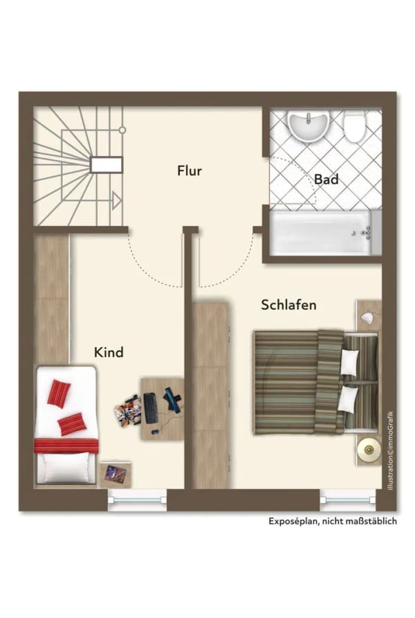 Immobilie in Osterhofen - Helle, freundliche 3-Zimmer-Maisonette-Wohnung in Osterhofen - Bild 1