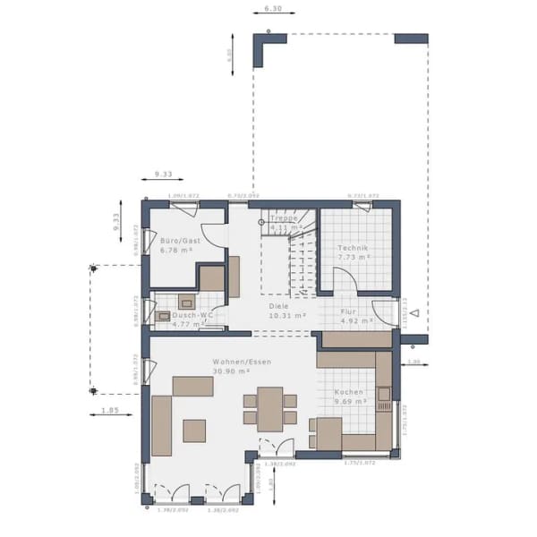 Immobilie in Buttenheim - energieeffizienter Neubau KfW mit 4 Zimmer und Grundstück in der Nähe von Bamberg - Bild 4
