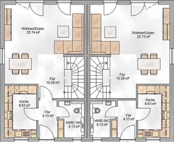 Immobilie in Niederaichbach - Doppelhaus „Salzburg“ inkl. Grundstück – Modern wohnen, clever investieren - Bild 4