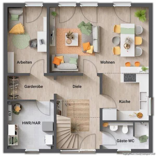 Immobilie in Eppenbrunn - Das Hauskonzept: "Urban Eleganz" Für eine moderne Stadtvilla empfehlen wir eine edle, zeitlose Ausstattung, die Gemütlichkeit mit minimalistischem Lux - Bild 3