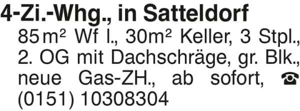 Immobilie in Satteldorf - 4-Zi.-Whg. in Satteldorf - Bild 1