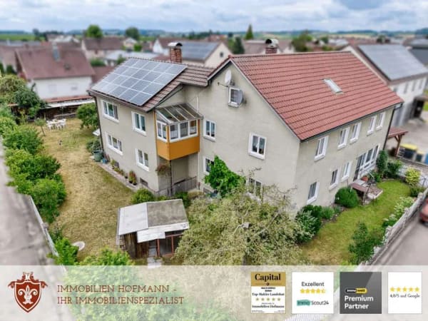 Immobilie in Pilsting - ***Großzügiges Mehrfamilienhaus mit 3 Wohneinheiten, PV- Anlage, Garagen & Werkstatt*** - Bild 0
