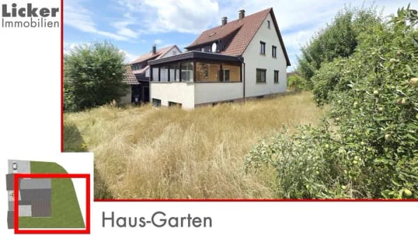 Immobilie in Rudersberg - 1-2 Fam.-Haus auf ruhigem 6Ar Grundstück - Bild 1