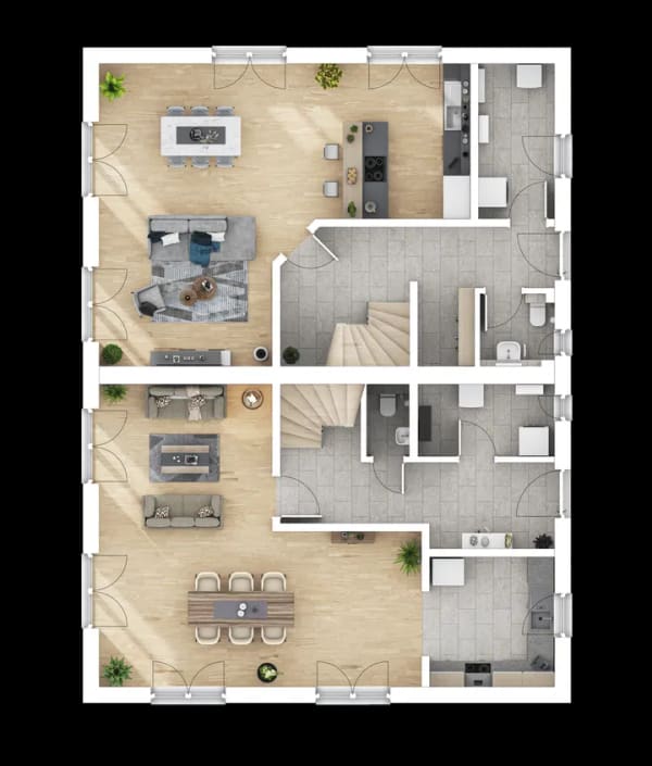 Immobilie in Vilgertshofen - EG bereits gebaut! Zügiger Baufortschritt! NEUBAU mit bereits genehmigter KFW-55-Förderung! 6 Zimmer! Schöner Garten, unverbaubare Lage mit Blick! - Bild 3