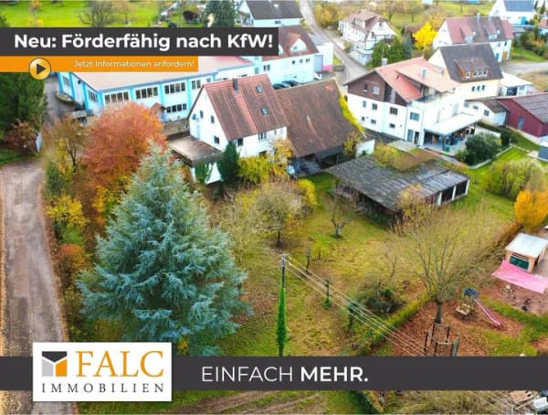 Immobilie in Obersulm - Landhaus mit viel Fläche, XXL-Scheune und 2 zusätzlichen Bauplätzen! - FALC Immobilien - Bild 0