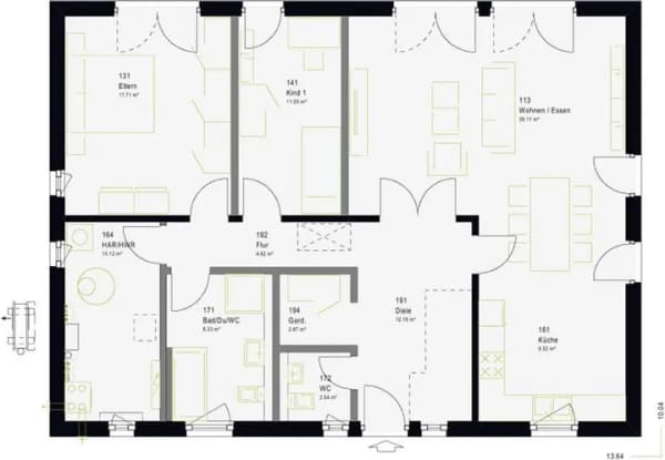 Immobilie in Müllrose - ComfortStyle 11.01 W Kompakt und gemütlich – Energieeffizientes Einfamilienhaus inkl. Grundstück3680 - Bild 3