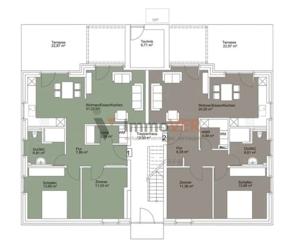 Immobilie in Blender - Neubau-Mehrfamilienhaus als Kapitalanlage nahe Verden, 4 Einheiten, KfW-55, provisionsfrei - Bild 2