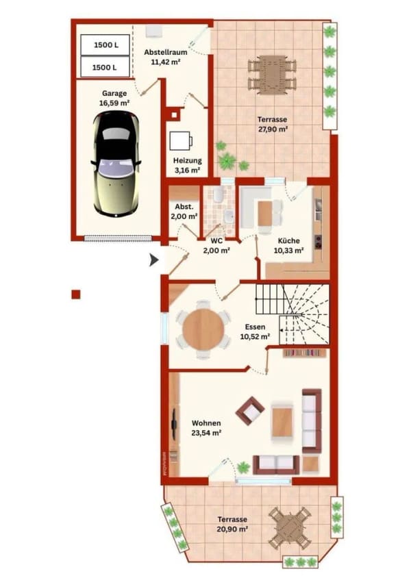 Immobilie in Nauroth - Attraktives verklinkertes EFH, Wohn u. Nutzfläche 140 qm , 5 ZKB - Bild 1