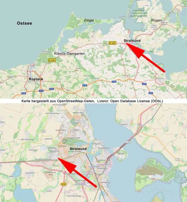 Immobilie in Stralsund - Kernsanierungsbedürftige Doppelhaushälfte in Stralsund-Grünhufe - Bild 1