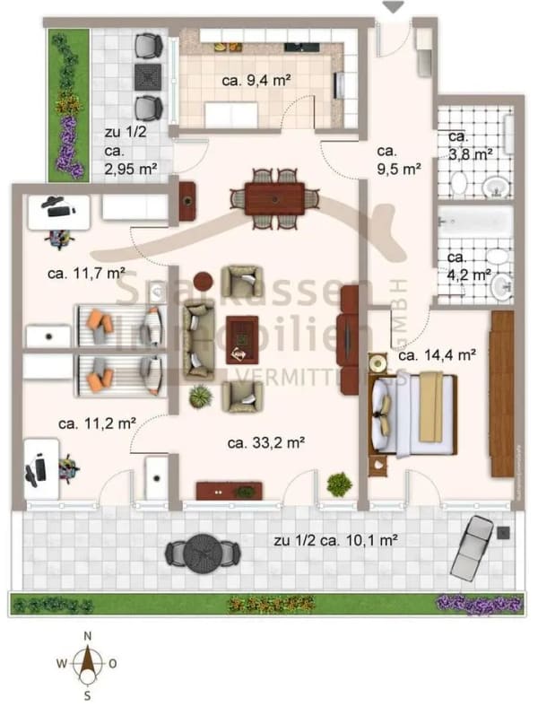 Immobilie in Taufkirchen - 4-Zimmer Wohnung in Taufkirchen - Bild 1