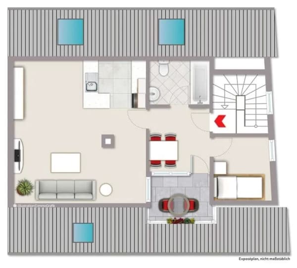 Immobilie in Leutenbach - Ihre Kapitalanlage? Attraktive 2-Zimmer-Dachgeschosswohnung in Nellmersbach! - Bild 3