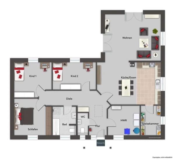 Immobilie in Krüzen - Moderner Bungalow mit viel Platz und großem Grundstück zum Kauf in Krüzen  - Wentzel Dr. - Bild 1