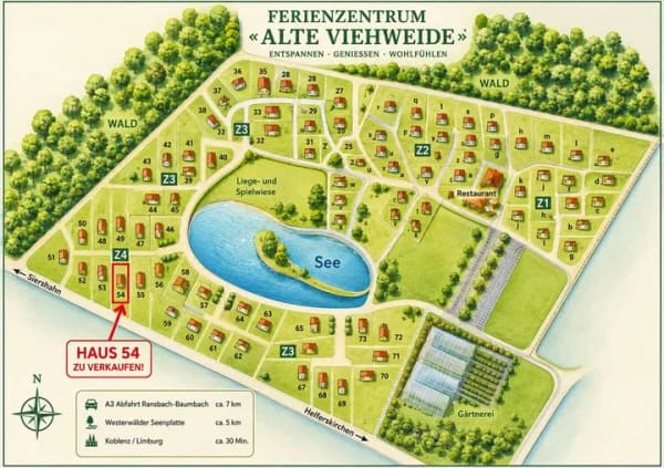 Immobilie in Helferskirchen - Natur genießen – Erholung finden – Charmantes Einfamilienhaus im Ferienzentrum „Alte Viehweide“ - Bild 1