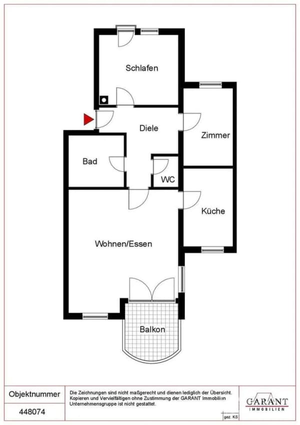 Immobilie in Dornstetten - Lichtdurchflutete 3,5-Zimmer-Wohnung mit Wintergarten-Balkon, Garage und Keller in Dornstetten - Bild 4