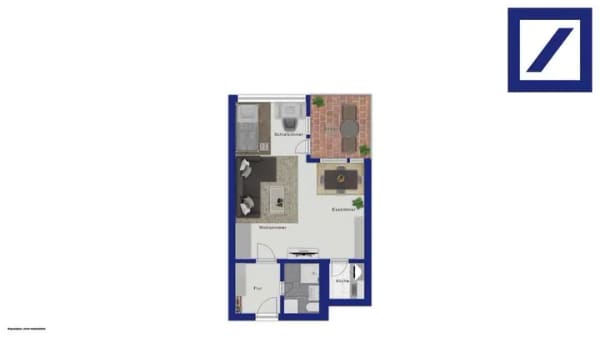 Immobilie in Ulm - Attraktive Kapitalanlage: Ein-Zimmerwohnung mit Loggia - Bild 4