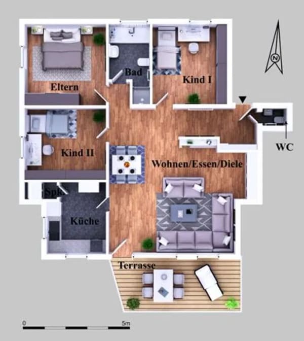 Immobilie in Pleidelsheim - 94 m² EG-Whg., Terrasse, TG, Pleidelsheim  - ruhig und geräumig - - Bild 0