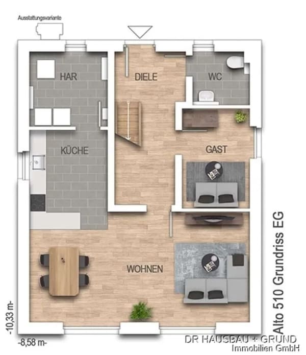 Immobilie in Tangstedt - Hochwertiges Neubau-Einfamilienhaus auf sonnigem Süd-Grundstück in ruhiger Lage von Tangstedt - Bild 3
