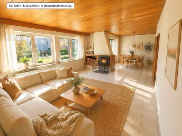 Immobilie in Hattenhofen - Sofort verfügbares, freistehendes 2 Familienhaus mit Garten in Hattenhofen ! - Bild 1