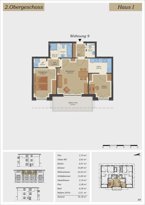 Immobilie in Hasloh - Provisionsfrei | Moderne 3-Zi.-Wohnung Nr. 9, Haus 6a | Aufzug | Balkon | PKW-Stellplatz - Bild 1