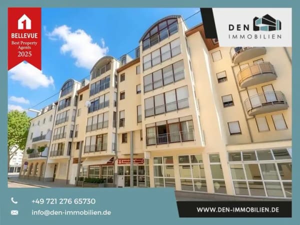 Immobilie in Karlsruhe - 4,36% Rendite | Vermietetes 1-Zimmer-Apartment (sanierungsbedürftig) im 3. OG mit Kellerabteil - Bild 0