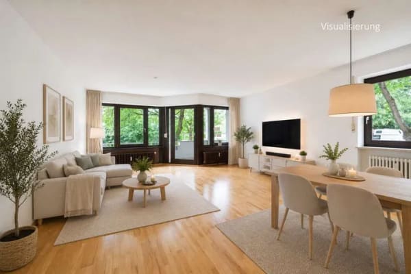 Immobilie in Puchheim - Charmante 4-Zimmer-Wohnung mit West-Balkon, großzügigem Grundriss und Einzelgarage - frei verfügbar - Bild 1