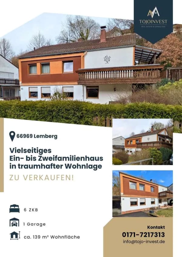Immobilie in Lemberg - Großzügig wohnen. Clever investieren. Familienhaus mit Einliegerwohnung. - Bild 2