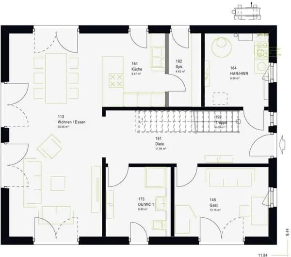 Immobilie in Jossgrund - Das LifeStyle 18.07 W: die luxuriöseste 18er-Stadtvilla - 22 m² für Ankleide, Büro und Galerie - Bild 1
