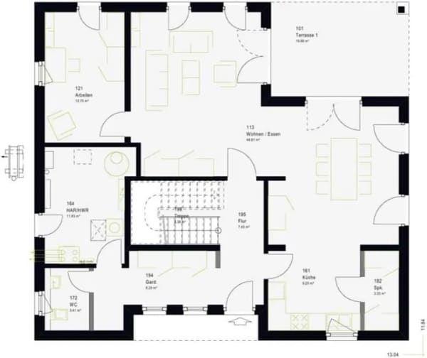 Immobilie in Freigericht - Das LifeStyle 19.03 W: 49 Quadratmeter Wohnraum - die repräsentativste Stadtvilla im Programm - Bild 1