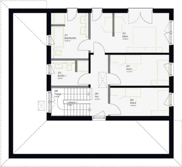 Immobilie in Freigericht - Das LifeStyle 19.03 W: 49 Quadratmeter Wohnraum - die repräsentativste Stadtvilla im Programm - Bild 2