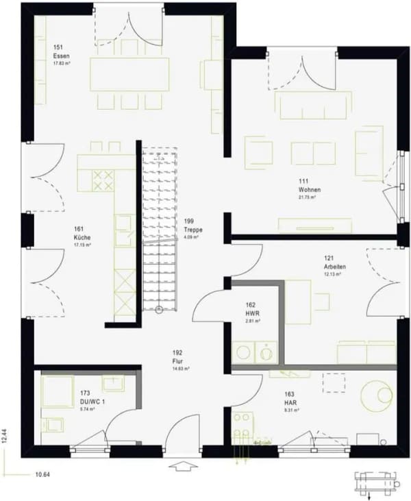 Immobilie in Flörsbachtal - Das LifeStyle 19.02 P: 30-m²-Galerie und 19-m²-Bad - das großzügigste Obergeschoss der Serie - Bild 1