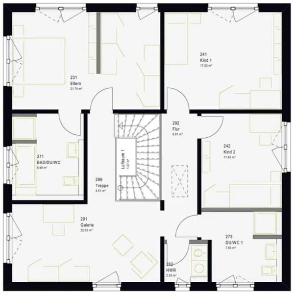 Immobilie in Neuberg - Das LifeStyle 20.02 W: 210 m² Stadtvilla mit Gästezimmer und zweitem Hauswirtschaftsraum oben - Bild 2