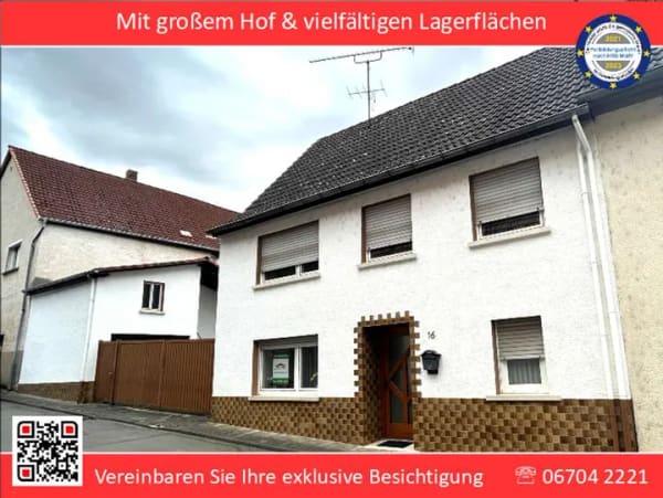 Immobilie in Alsenz - Einfamilienhaus mit Scheune, ehemaligem Stall, Hof und Garten - Bild 0