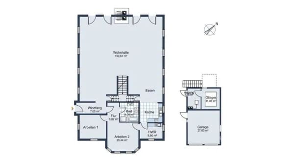 Immobilie in Höchst im Odenwald - Landhaus mit Gästehaus,  Doppelgarage, Saunahaus, über 8000 m² Grund Verkauf auf Nießbrauchbasis - Bild 3