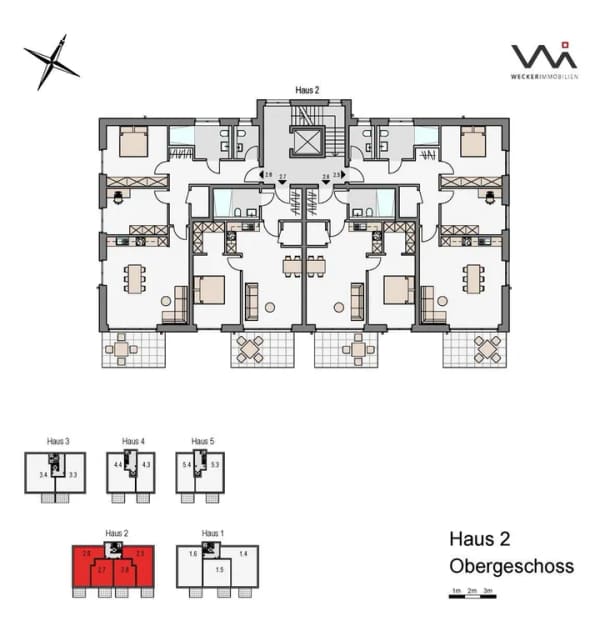 Immobilie in Glandorf - WOHNEN IM SEILERPARK! Obergeschoss-Wohnung mit Sonnenbalkon (KfW 40 + QNG) - Bild 3