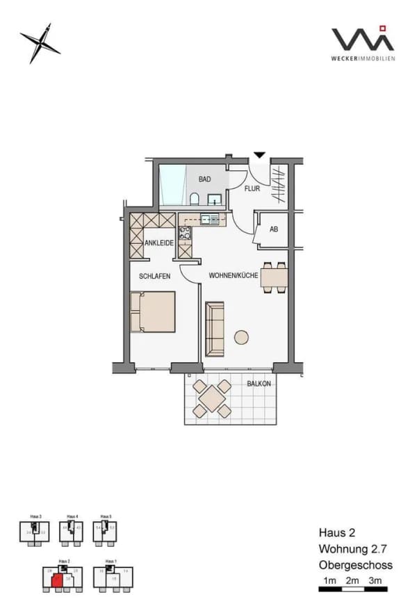 Immobilie in Glandorf - WOHNEN IM SEILERPARK! Obergeschoss-Wohnung mit Sonnenbalkon (KfW 40 + QNG) - Bild 4