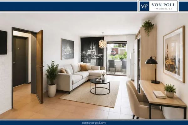 Immobilie in Pulheim - Großzügige 3-Zimmer-Wohnung mit zwei Balkonen, Garage und Blick ins Grüne - Bild 0